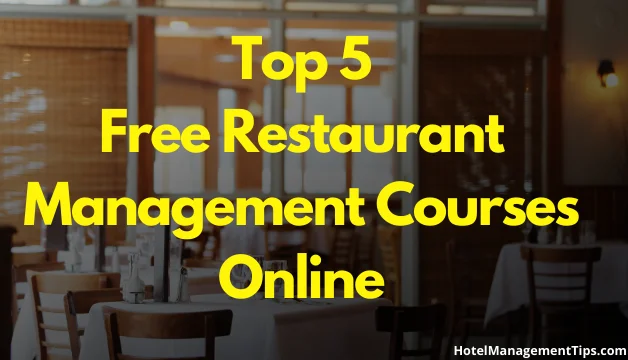 Free Restaurant Management Courses Online
