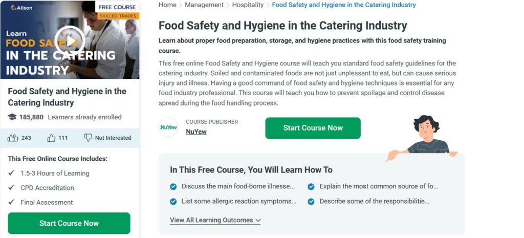 Top 5 Free Online Catering Courses with Certificate 2024