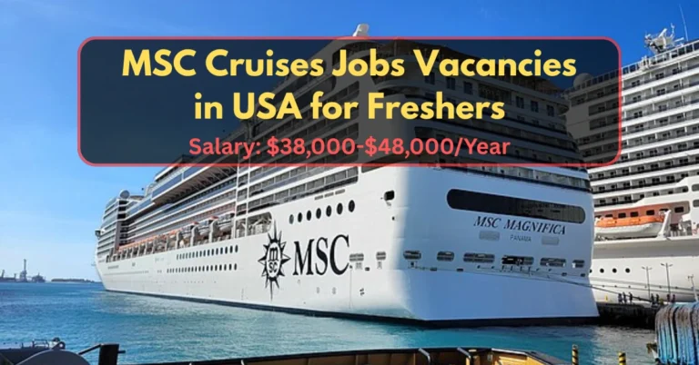 MSC Cruises Jobs Vacancies in USA for Freshers